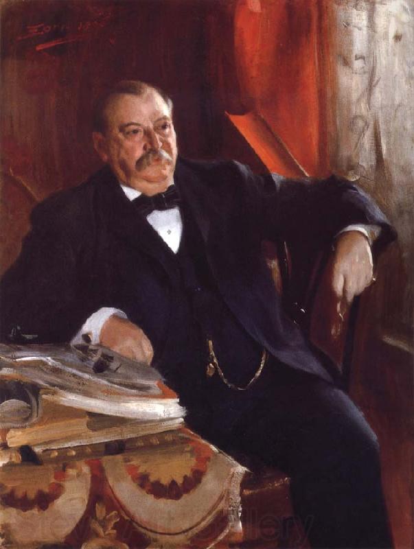 Anders Zorn President Grover Cleveland Norge oil painting art